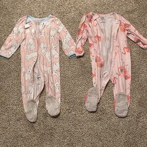 2 Carters Footies pajamas